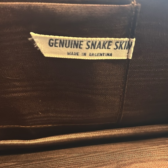 Vintage Genuine snake skin clutch made in Argentina - Picture 11 of 13